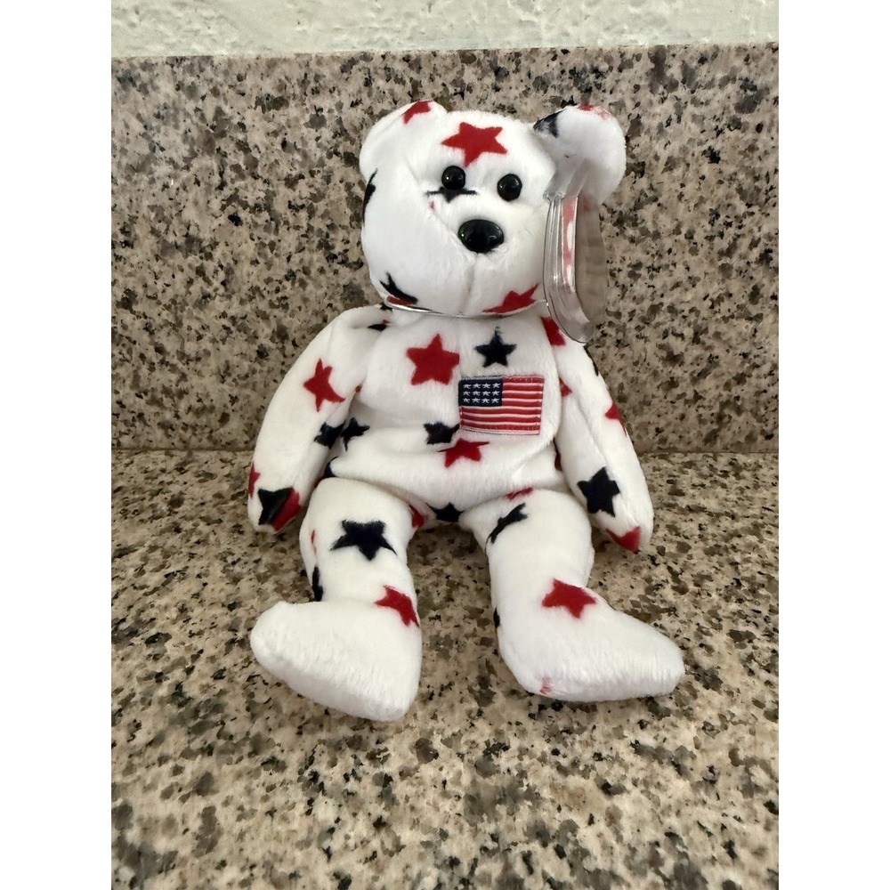 RARE Error Ty Beanie Babies Glory Bear Retired Original Plush 1998 Vintage